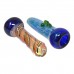 3.5" Eye Catching Glass Chillum Hand Pipe - Compact and Colorful Glass Pipe for Smooth Hits