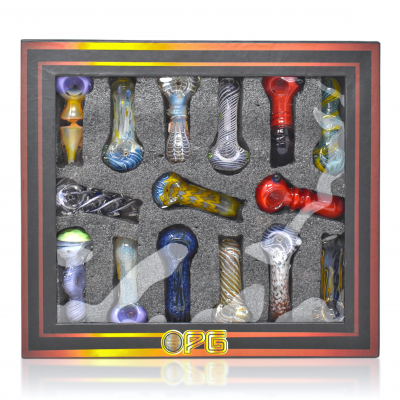 On Point Glass - 3.5" Assorted Style Vibrant Color Glass Hand Pipe - 15Ct Display