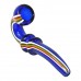 4" Rasta Art Slime Color Sherlock Hand Pipe - Colorful Sherlock Pipe for Smooth Hits