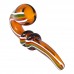 4" Rasta Art Slime Color Sherlock Hand Pipe - Colorful Sherlock Pipe for Smooth Hits