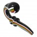 4" Rasta Art Slime Color Sherlock Hand Pipe - Colorful Sherlock Pipe for Smooth Hits