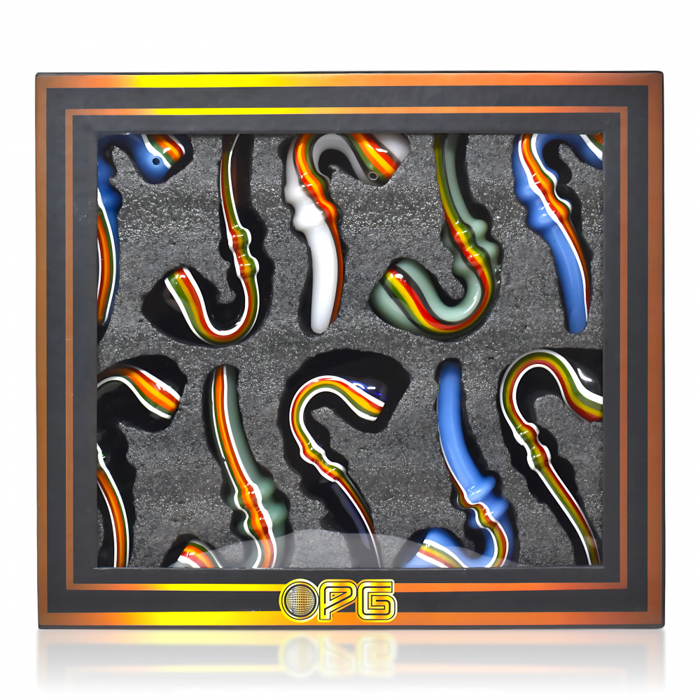 4" Rasta Art Slime Color Sherlock Hand Pipe - Colorful Sherlock Pipe for Smooth Hits