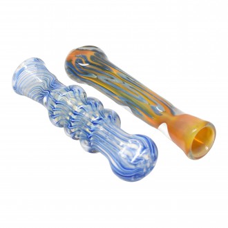 On Point Glass - 4" One Hitter Premium Chillum Hand Pipe - 22Ct Display [4SG-121-22]