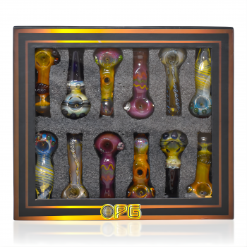 On Point Glass - 4" Vibrant Color Spoon Hand Pipe - 12Ct Display [4SG-122-12]