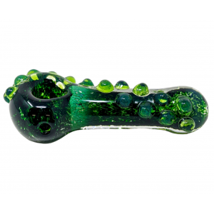 5" Tropical Breeze Pipe Emerald Green Frit Slyme Flowing Lens [AM385]