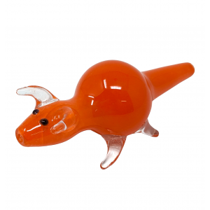 Frit Standing Rabbit Animal Hand Pipe - [AP08]