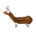 5.5" Frit Deer with Antlers Animal Hand Pipe - [AP11]