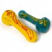 4" Twisted Art Solid Color Frit Art Spoon Hand Pipe - 2Pk [BK115]