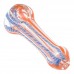 3-Inch Clear Glass Hand Pipes with Transcendent Line Art – 2PK