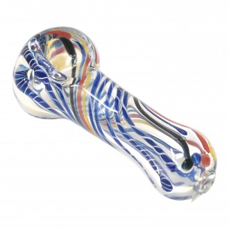 2.5" Gold Fumed Twisted Line Hand Pipe - 2Pack [BK250]