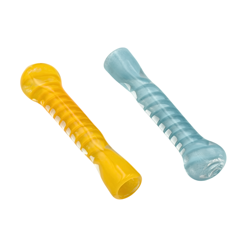 3.5" Inside Twist Frit Art Regular Chillum Hand Pipe – 2ct Pack