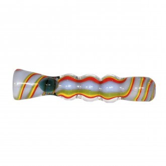 3.5" Rasta Swirl Glass One Hitter Pipe – 2ct Pack