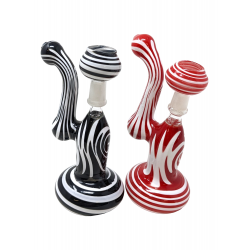 Assorted Full Wig Wag Bubbler with Oil Dome - [CJB01]