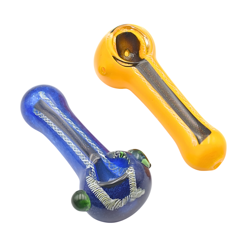 3" Dichroic Frit Mix Color Hand Pipe – 2ct Pack
