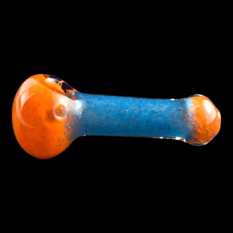 4" Candy Frit Double Tone Hand Pipe Assorted Colors (Pack Of 2) [DJ468]