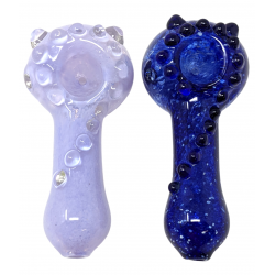 4"Assorted Frit Art Multi Marble Spoon (Pack Of 2) [DJ512]