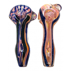 5" Dicro & Gold Fumed Heavy Hand Pipe (Pack Of 2)  [DJ520]