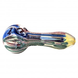 5" Dicro & Gold Fumed Heavy Hand Pipe (Pack Of 2) [DJ521]