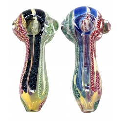 5" Dicro & Gold Fumed Heavy Hand Pipe (Pack Of 2) [DJ521]