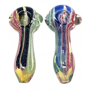 5" Dicro & Gold Fumed Heavy Hand Pipe (Pack Of 2) [DJ521]