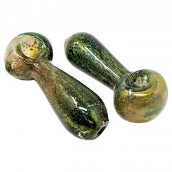 4.5" Double Tube Fumed & Frit Hand Pipe (Pack of 2) - [DJ579]