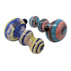 3.5" Frit Rotate Ball Hand Pipe (Pack of 2) - [DJ584]