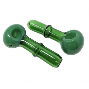 5" Color Tube Slyme Head Joint Single Rim Spoon Hand Pipe  (Pack of 2) - [DJ590]