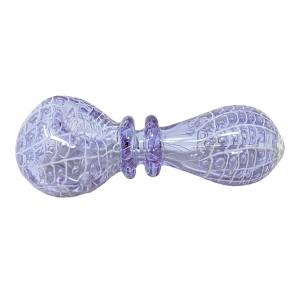 4.5" Purple Air Trap Spider Web Spoon Hand Pipe (Pack of 2) - [DJ601]
