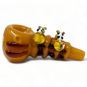 4" Quadra-Buzzers Honey Hive Hand Pipe - [DJ638]