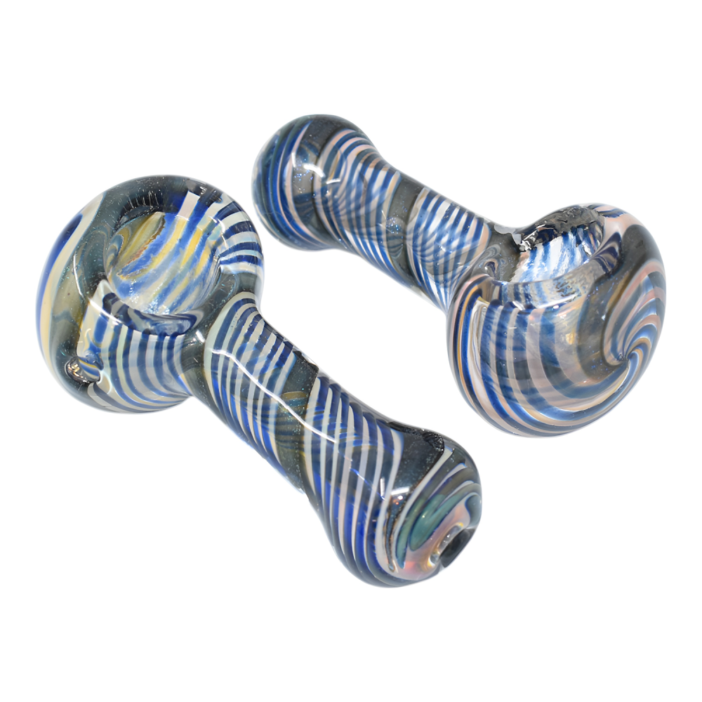 3.5" Twine Dicro Art Spoon Hand Pipe – 2 Pack – B Style