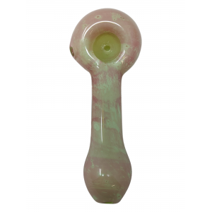 4.5" Slyme Double Tube Work Purple/ Green Hand Pipe - 1Pk [DJ423]