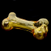 Dogg Lbs 4 Inch Everyday Dogg Bone Gold Glass Hand Pipe [DLHP0011]