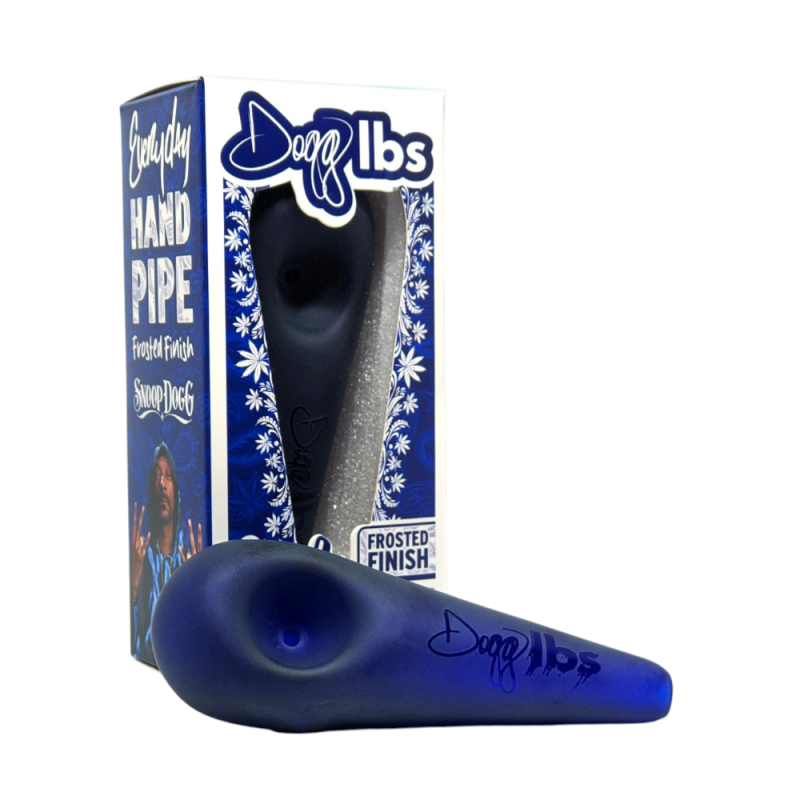 Dogg Lbs 4" Frosted Tear Drop Spoon Hand Pipe – Blue