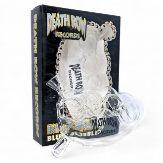Death Row Records - 6" Knuckle Blunt Bubbler - Clear [DRBB0001]
