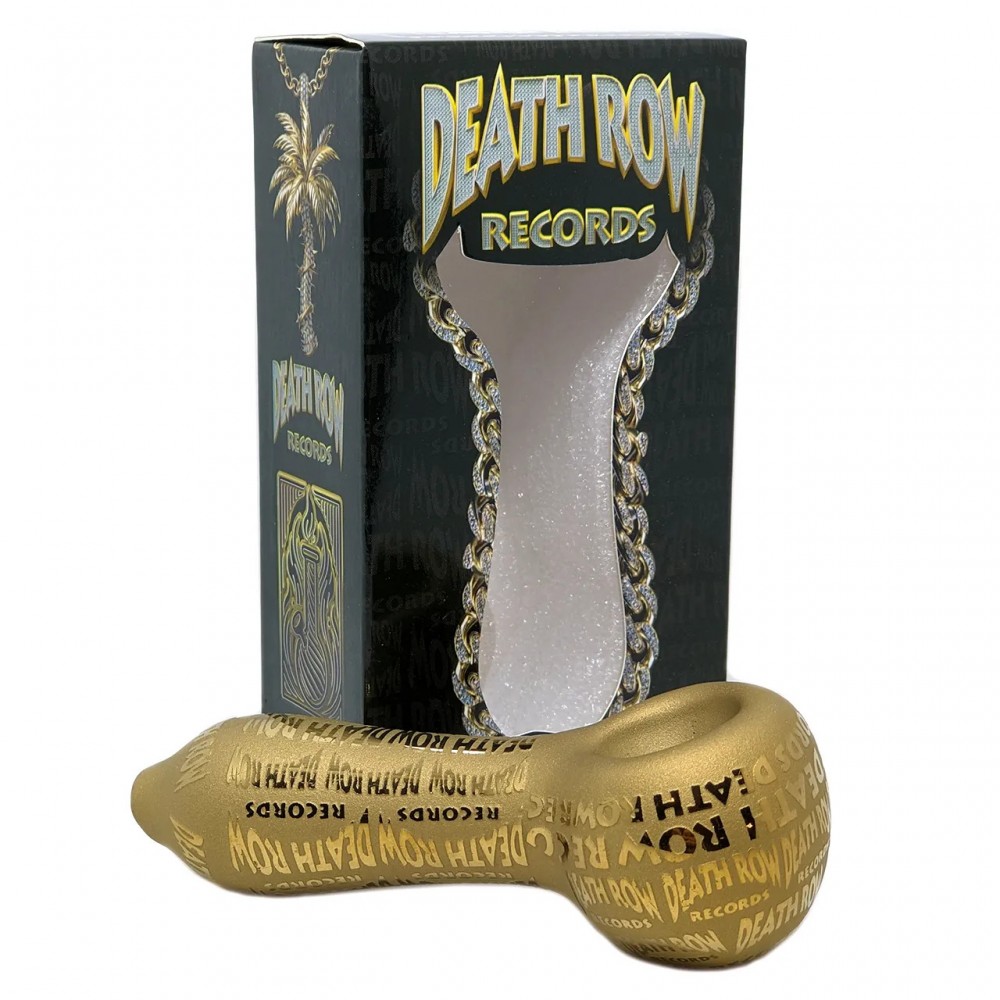 Death Row Records 4 Inch Metallic Etched Spoon Hand Pipe [DRHP0004]