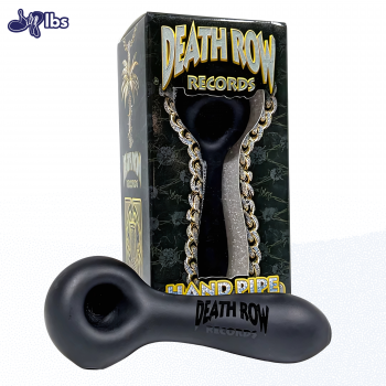 Death Row Records - 4" Sand Blasted Spoon Hand Pipe - Black