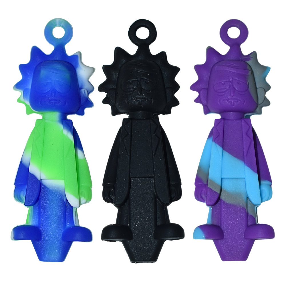 3.5 inch silicone hand pipe with rich metal bowl