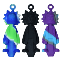 3.5" Silicone Hand Pipe with Rich Metal Bowl