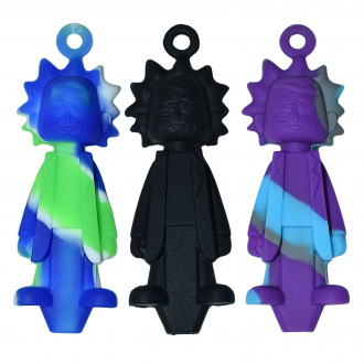 3.5" Silicone Hand Pipe with Rich Metal Bowl