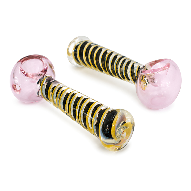 4.8" Dichro Swirl Color Tube Premium Hand Pipe