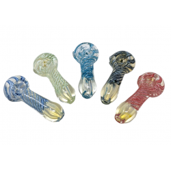 3" Twisted Rod & Fumed Art Hand Pipes - (Pack Of 5) [GWRKP115]