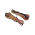 3   Gold Fumed Galaxy Stripe Twist Mouth Chillum Hand Pipe - (Pack of 2) [GWRKP9]