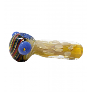 4.5" Gold Fumed Art Rasta Rod Head Art Hand Pipe - (Pack of 2) [GWST0069]