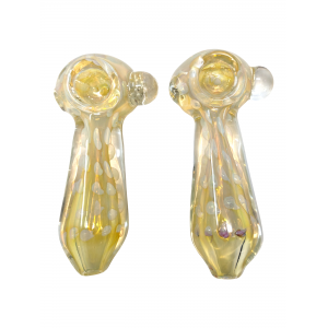 4.5" Silver Fumed Dot Art Hand Pipe (Pack of 2) - [GWST0070]