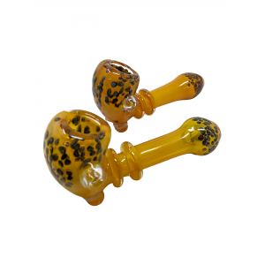 5.5" Gold Fumed Art Double Rim Art Hand Pipe - (Pack of 2) [GWST0072]