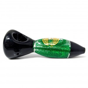 On Point Glass - 4.5" Liquid Charm Sparkle In A Glycerin Hand Pipe - [HP017]