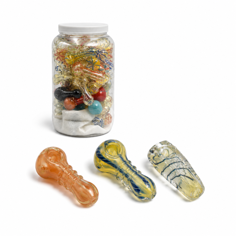 2.5" Premium Quality Spoon Hand Pipe – 70ct Jar