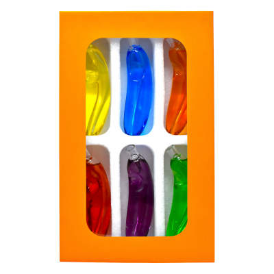 Apex - 5" Fancy Glycerin Banana Hand Pipe - 6Ct Display 