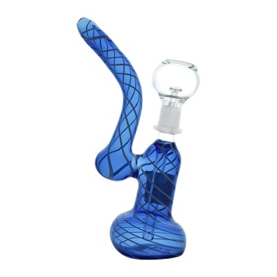 7" White Twister Bubbler Hand Pipe – Assorted Colors
