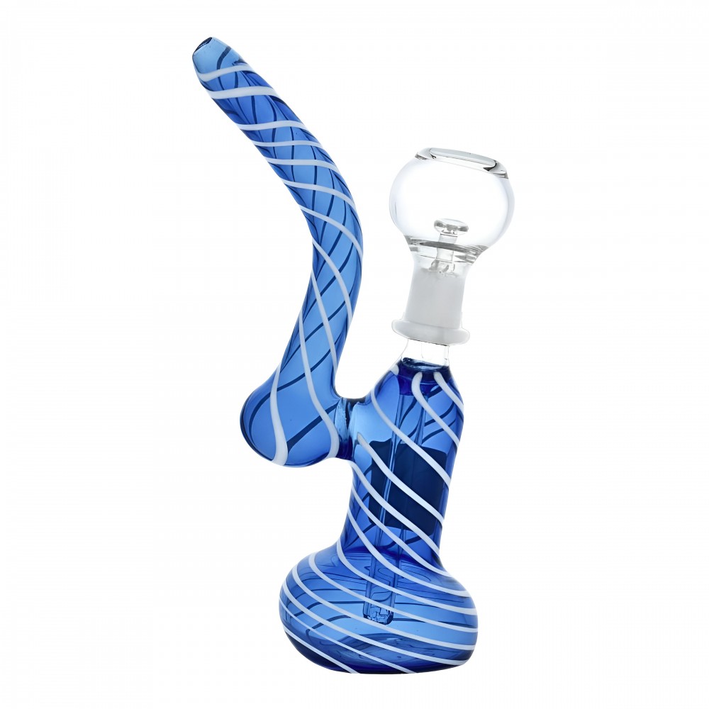 7 inch white twister bubbler hand pipe assorted colors
